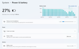 Battery & Power Settings